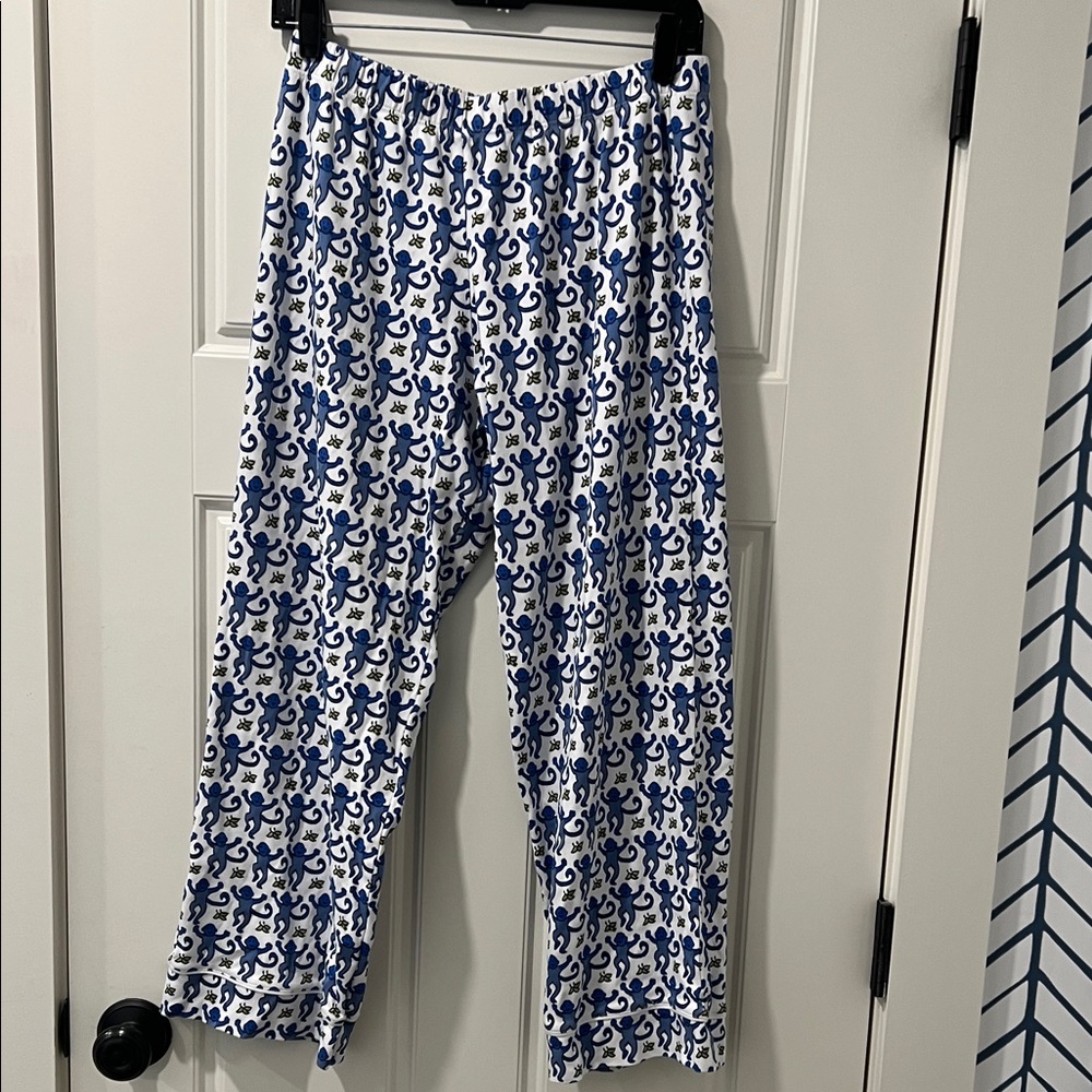 Roller Rabbit Blue and White Cotton PJ bottoms